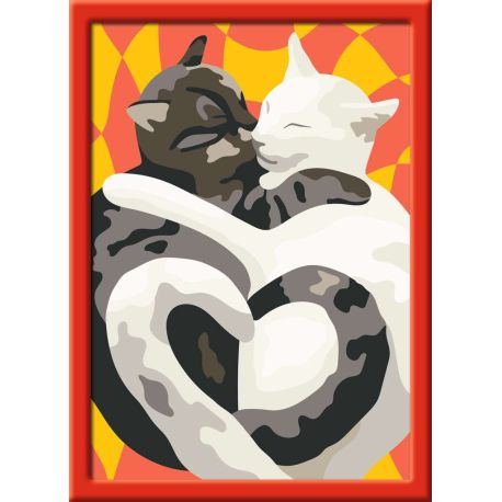 Ravensburger CreArt - Malen nach Zahlen 25884 - Katzen-Liebe - ab 7 Jahren