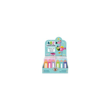 ABC-5 Radierer Stifte 3er-Set, 2-fach sortiert Der besondere Radierer in Stiftform! Dieses Radierstift-Set mit 3 unter