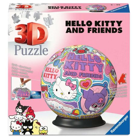 Ravensburger 3D Puzzle 11630 - Puzzle-Ball Hello Kitty - Puzzle-Ball für Erwachsene und Kinder ab 6 Jahren