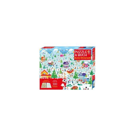 Puzzle&Buch Bunte Winterwelt