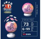 Ravensburger 3D Puzzle Nachtlicht Pferde am Strand - Puzzle-Ball mit LED Nachtlicht als Nachttischlampe für Kinder ab