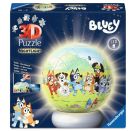 Ravensburger 3D Puzzle Nachtlicht Bluey - Puzzle-Ball mit LED Nachtlicht als Nachttischlampe für Kinder ab 6 Jahren