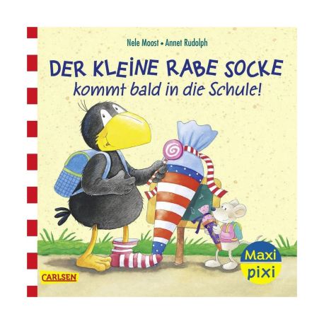 Maxi Pixi 497: VE 5: Der kleine Rabe Socke kommt bald in die Schule! (5 Exemplare)
