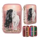 Miss Melody 3 Fach Federtasche BLOSSOM PONY