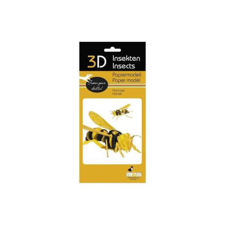 fridolin - 3D Papiermodell - Hornisse, Spezialkarton, gelasert
