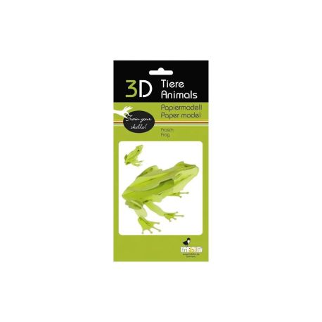 fridolin - 3D Papiermodell - Frosch, Spezialkarton, gelasert