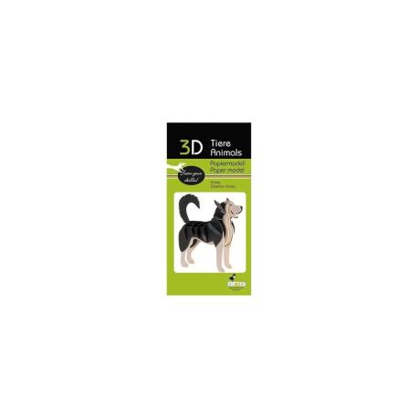 fridolin - 3D Papiermodell - Husky, Spezialkarton, gelasert