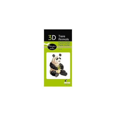 fridolin - 3D Papiermodell - Panda, Spezialkarton, gelasert
