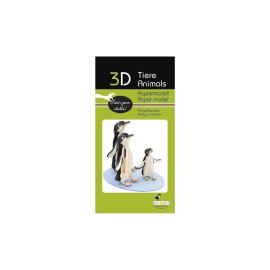 fridolin - 3D Papiermodell - Pinguinfamilie, Spezialkarton, gelasert