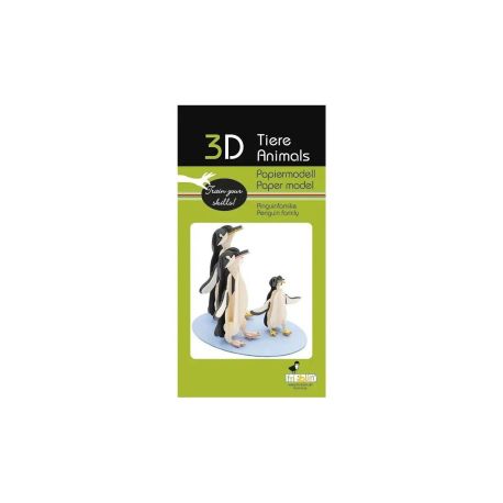 fridolin - 3D Papiermodell - Pinguinfamilie, Spezialkarton, gelasert