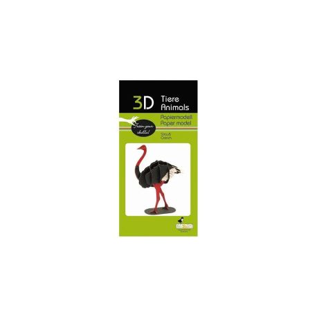 fridolin - 3D Papiermodell - Strauß, Spezialkarton, gelasert