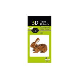 fridolin - 3D Papiermodell - Hase, Spezialkarton, gelasert