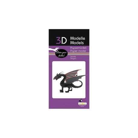 fridolin - 3D Papiermodell - Drache, Spezialkarton, gelasert