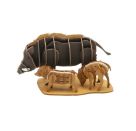 fridolin - 3D Papiermodell - Wildschweine, Spezialkarton, gelasert