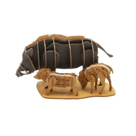 fridolin - 3D Papiermodell - Wildschweine, Spezialkarton, gelasert