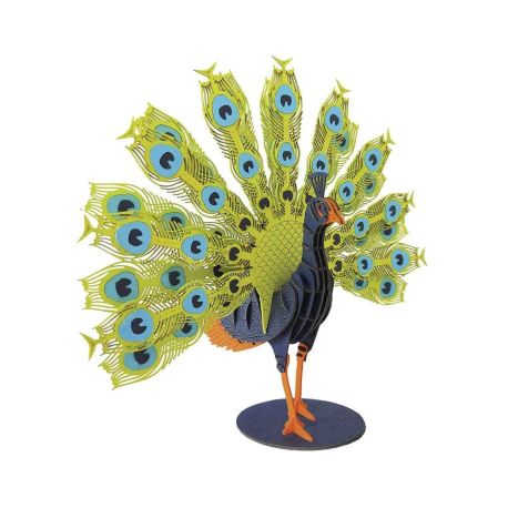 3D-Modell Pfau Spezialkarton gelasert