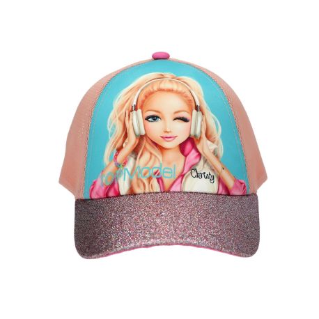 TOPModel Bedruckte Cap mit Glitzer MUSIC