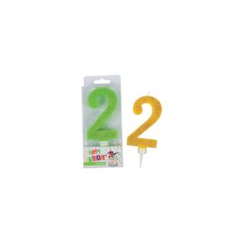 Glitter- Zahlenkerze 2