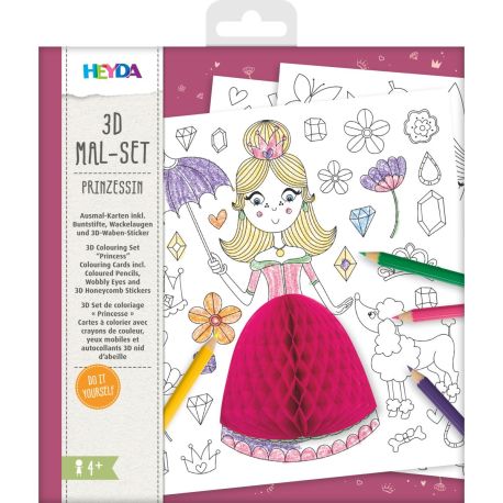3D Mal Set Prinzessin