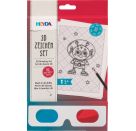 3D Zeichenblock m.Brille