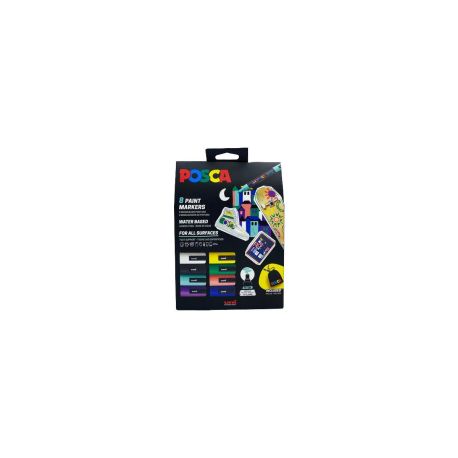 Marker UNI POSCA PC-5M 8er Ak