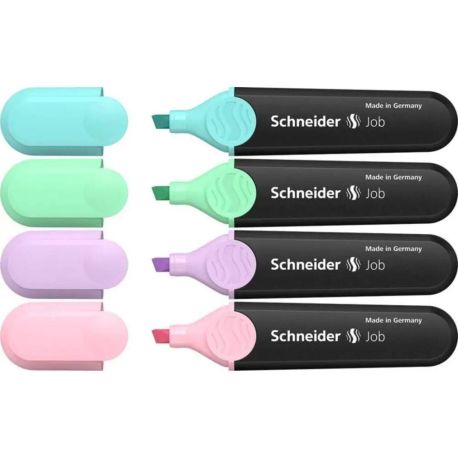Textmarker Job Pastell 4er Etui, farbig sortiert