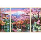 Malen nach Zahlen - Kirschblüte in Japan Triptychon