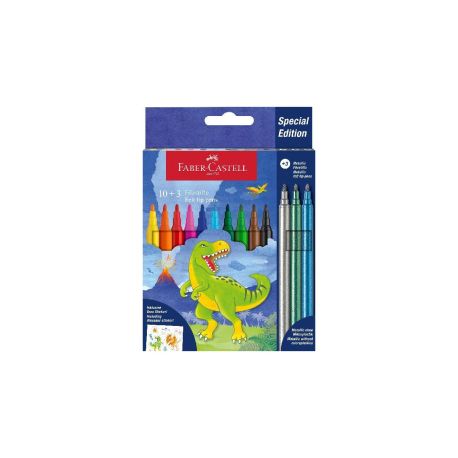 Filzstift Dino 10+3 + Sticker