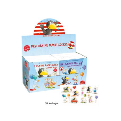 Pixi-Box 193: Der kleine Rabe Socke mit Stickern (8x8 Exemplare)