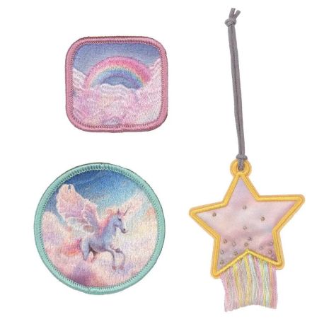 School Patches Set Unicorn Star