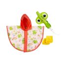 Puppen-Regen-Set Froschi Carlo mit Regenschirm, Regencape und Stiefelchen, Gr. 28-35 cm