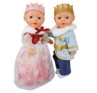 Puppenkleid Winterprinzessin Lumi mit Krone und Plüsch-Cape, Gr. 35-45 cm
