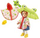 Puppen-Regen-Set Froschi Carlo mit Regenschirm, Regencape und Stiefelchen, Gr. 35-45 cm