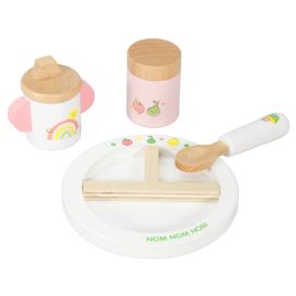 Puppen-Fütterset Holz, 4-tlg