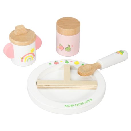 Puppen-Fütterset Holz, 4-tlg
