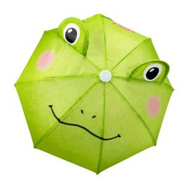 Puppen-Regenschirm Froschi Carlo im niedlichen Frosch-Design mit Öhrchen, 32x16 cm