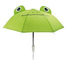Puppen-Regenschirm Froschi Carlo im niedlichen Frosch-Design mit Öhrchen, 32x16 cm