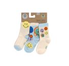 Socken 3 Stk. SmileyWorld® blue, 27-30