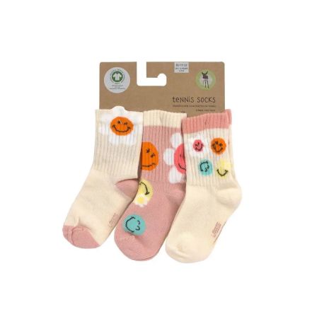 Socken 3 Stk. SmileyWorld® dusty rose, 23-26