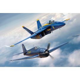 Geschenkset Blue Angels - 80 Jahre, Revell Modellbausatz mit Basiszubehör