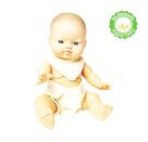 Puppen-Babyset mit Stoffwindel und Lätzchen aus 100 % Bio-Baumwolle, ecru, 2-teilig, Gr. 35-45 cm
