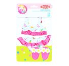 Puppen-Bikini Flamingo Ella mit Badeschläppchen, Gr. 35-45 cm