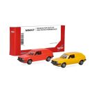 herpa - MiniKit VW Golf II 2-türig Kasten, leuchtrot und gelb (2 Stück)