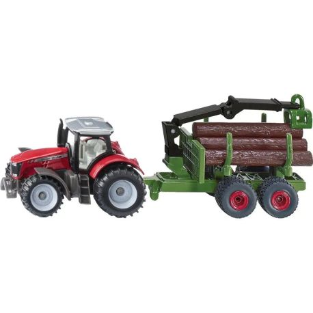 SIKU 1134 Massey Ferguson mit Forstanhänger