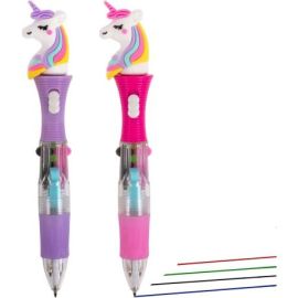 RP LED-Mehrfarbkuli mit Einhorn-Topper, 2-fach sortiert Mit diesem Mehrfarbkuli inkl. Leuchteffekt macht Schreiben, Ma