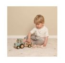 Holz-Traktor mit Anhänger Litte Farm