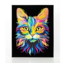 Diamond Painting Neon Katze