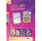 CreArt Malen nach Zahlen ab 5 Disney Prinzessinnen - Starke Mädchen