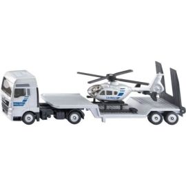 SIKU 1759 MAN Lkw mit Polizei Helikopter