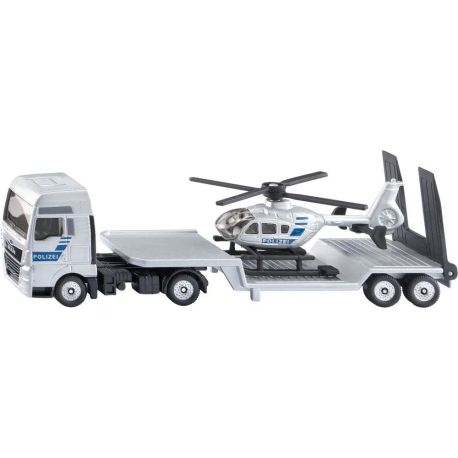 SIKU 1759 MAN Lkw mit Polizei Helikopter